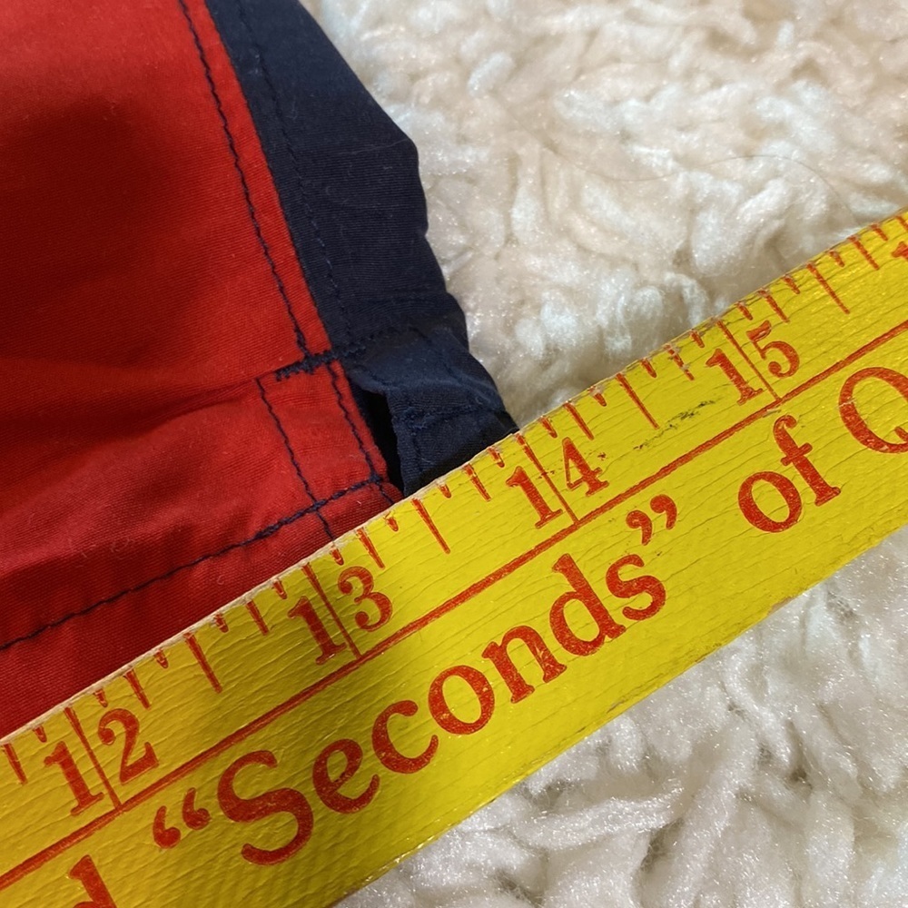 PERRY ELLIS AMERICA  XXL DRAWSTRING SWIM TRUNKS NAVY BLUE YELLOW RED TAN… - Picture 12 of 12